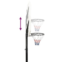 Basketbalstandaard 258-363 cm polyetheen wit