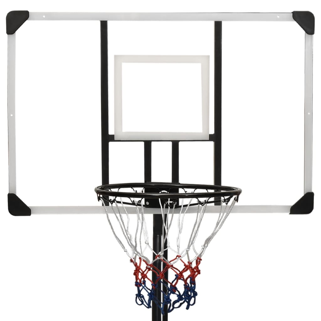 Basketbalstandaard 256-361 cm polycarbonaat transparant