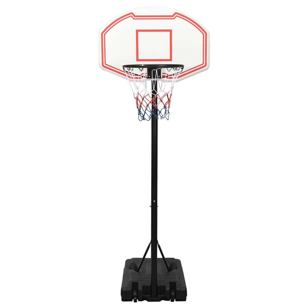 Basketbalstandaard 237-307 cm polyetheen wit