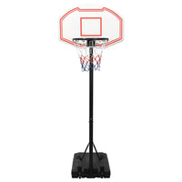 Basketbalstandaard 237-307 cm polyetheen wit