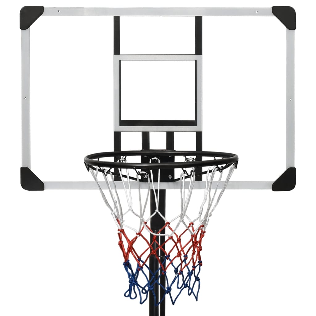 Basketbalstandaard 235-305 cm polycarbonaat transparant