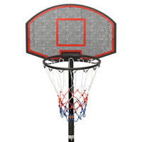 Basketbalstandaard 216-250 cm polyethyleen zwart