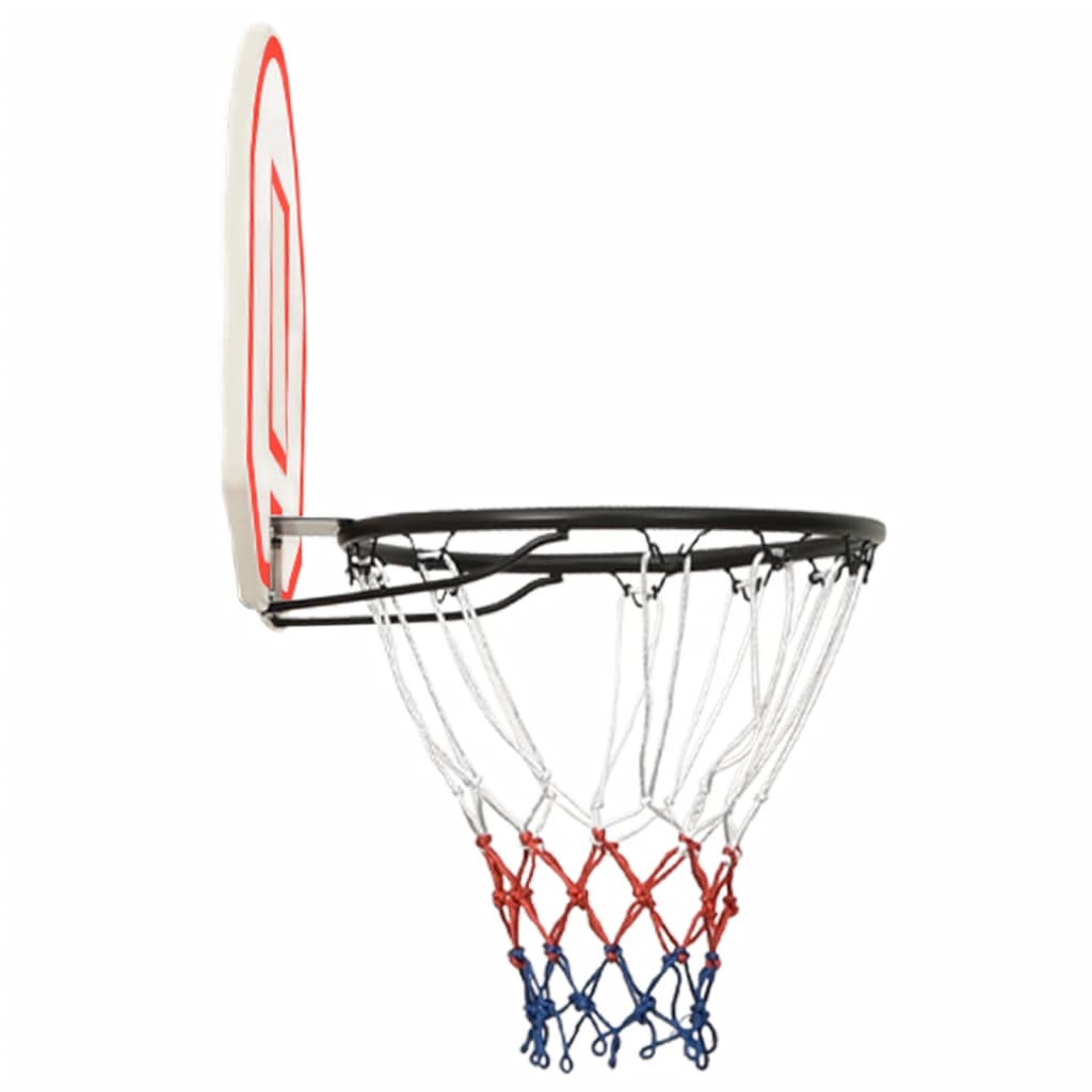 Basketbalbord 71x45x2 cm polyetheen wit