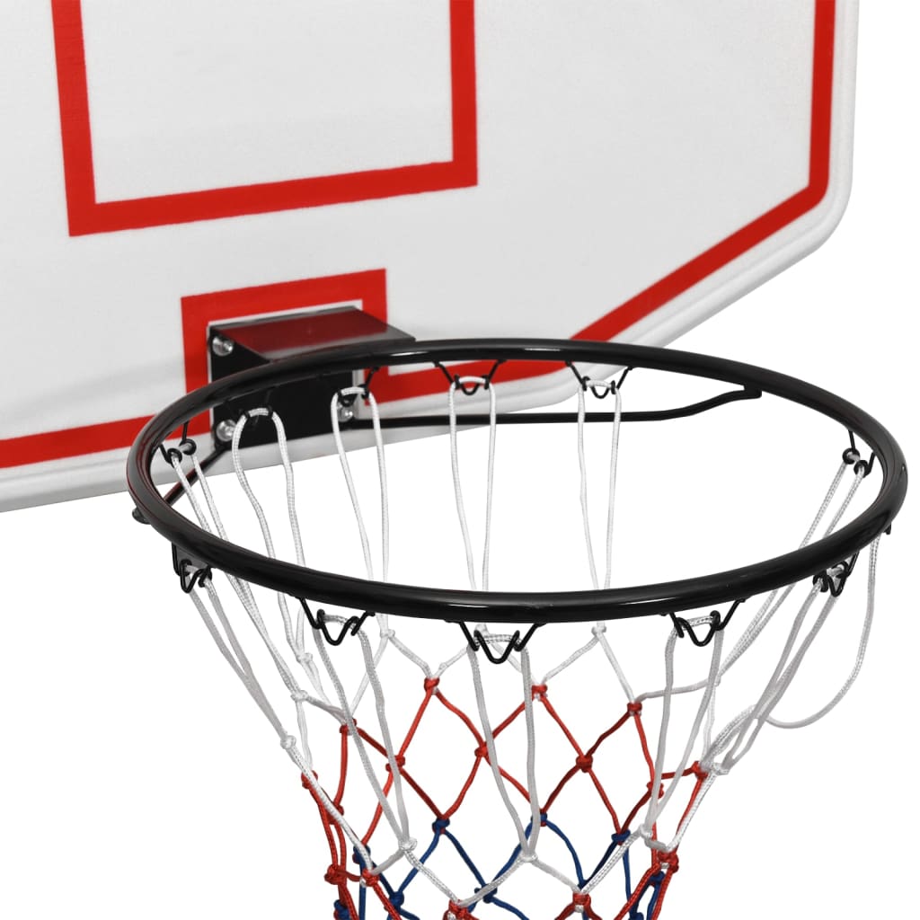 Basketbalbord 71x45x2 cm polyetheen wit