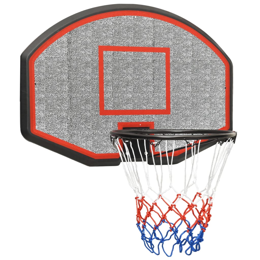 Basketbalbord 71x45x2 cm polyetheen zwart