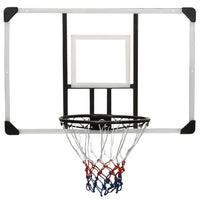 Basketbalbord 106x69x3 cm polycarbonaat transparant