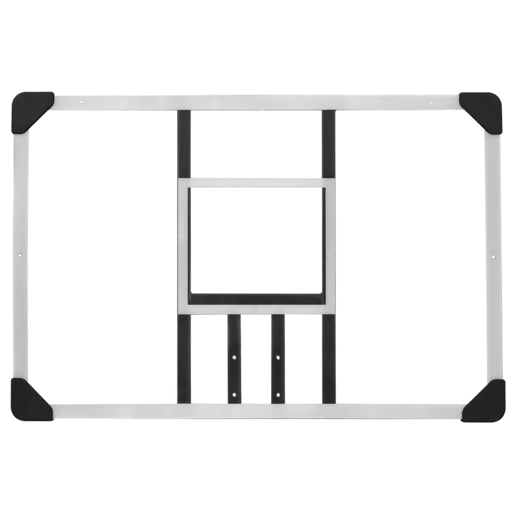 Basketbalbord 90x60x2,5 cm polycarbonaat transparant