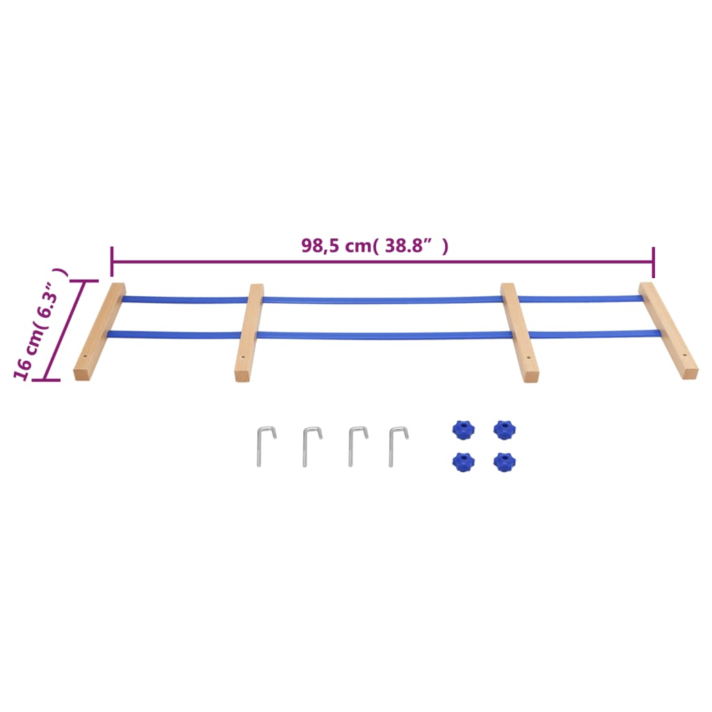 Rugleuning voor slee multiplex blauw