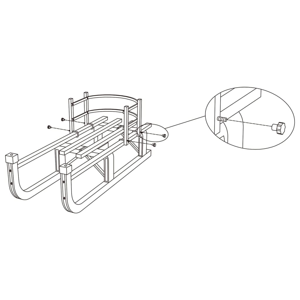 Rugleuning voor slee multiplex rood