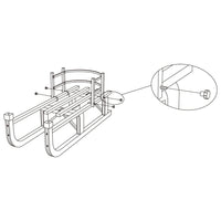 Rugleuning voor slee multiplex rood