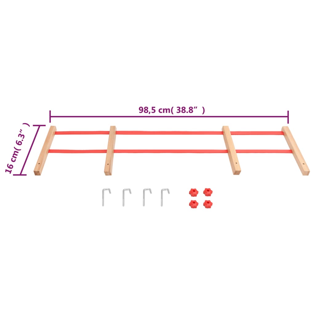 Rugleuning voor slee multiplex rood