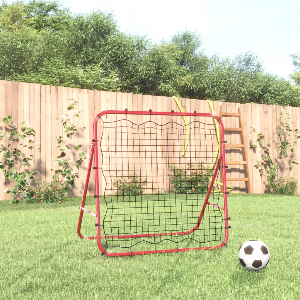 Voetbal kickback rebounder verstelbaar 96x80x96 cm staal en PE