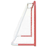 Hockeydoel met net 153x60x118 cm staal en polyester rood en wit