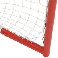 Hockeydoel met net 153x60x118 cm staal en polyester rood en wit