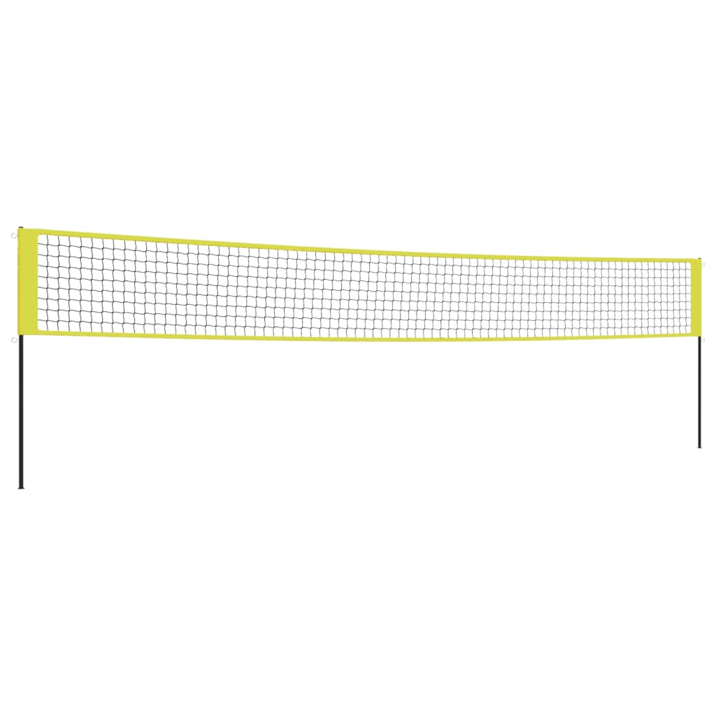 Volleybalnet 823x244 cm PE-stof geel en zwart