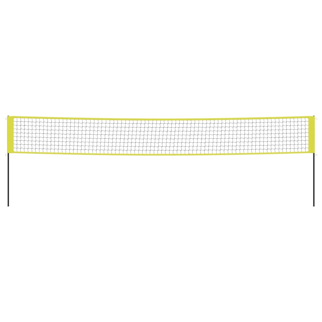 Volleybalnet 823x244 cm PE-stof geel en zwart