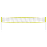 Volleybalnet 823x244 cm PE-stof geel en zwart