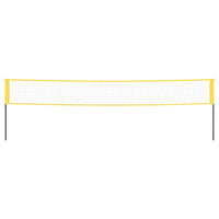 Badmintonnet 600x155 cm PE-stof geel en zwart