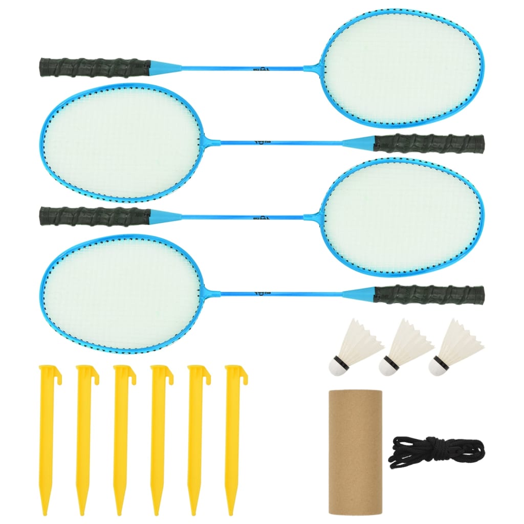 Badmintonnet 600x155 cm PE-stof geel en zwart