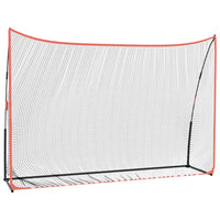 Golftrainingsnet 305x91x213 cm polyester zwart en rood