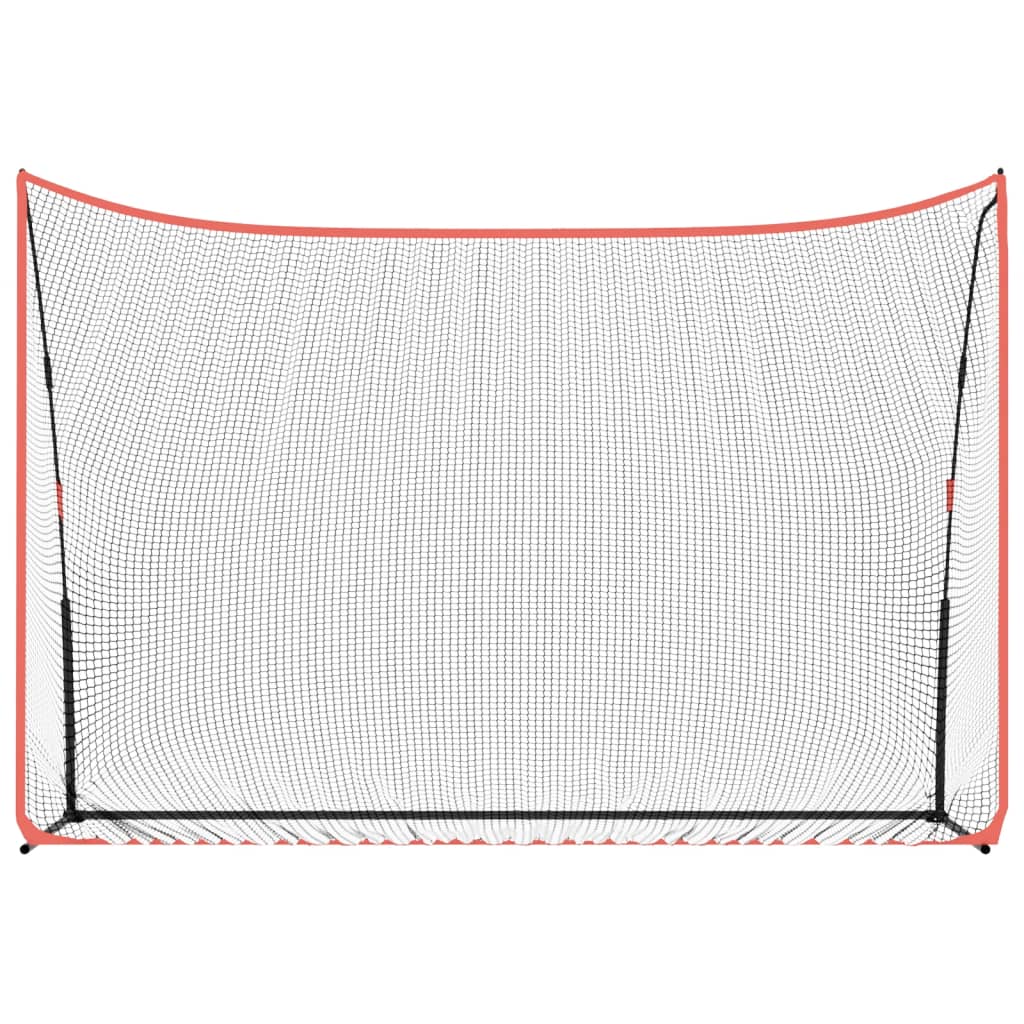 Golftrainingsnet 305x91x213 cm polyester zwart en rood