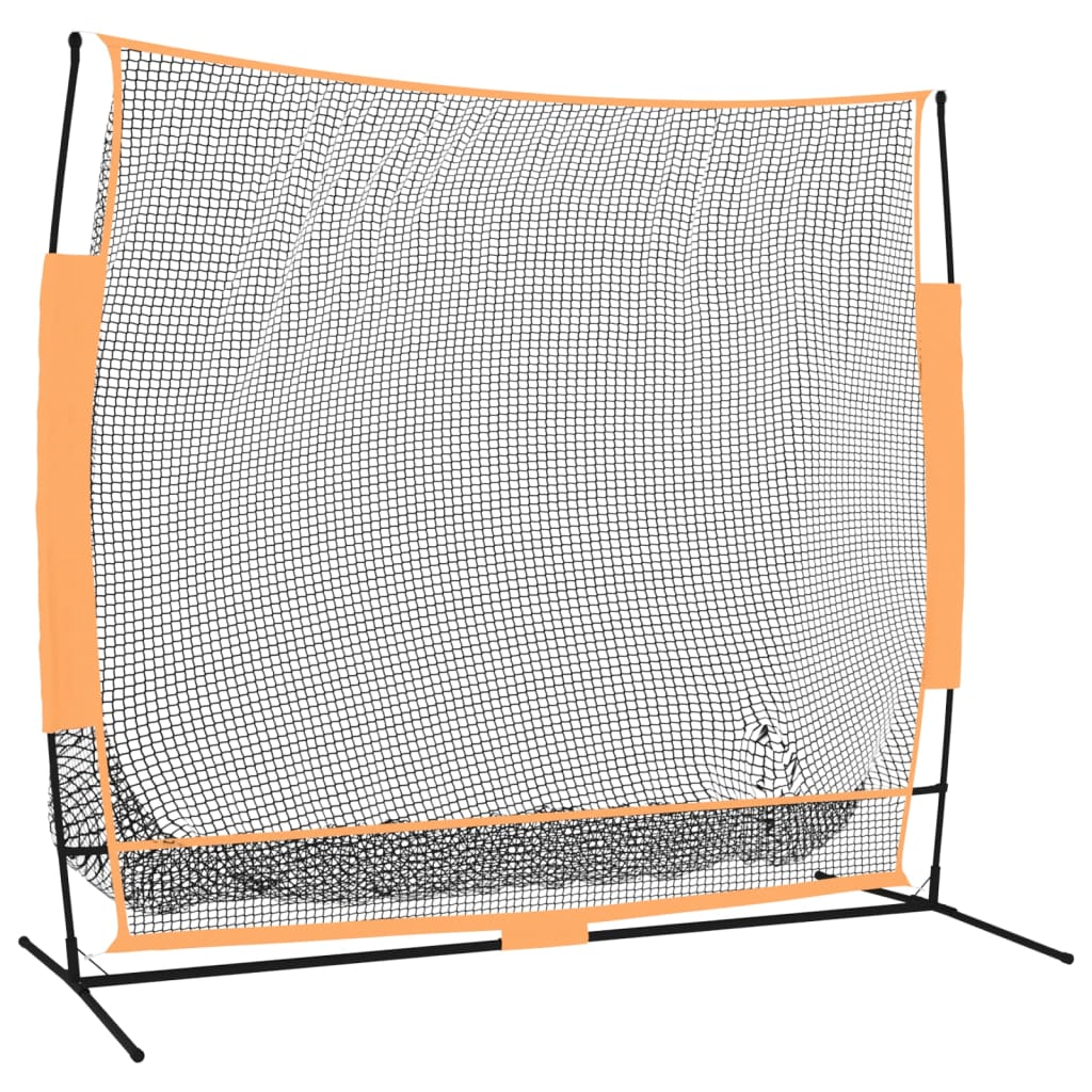 Golftrainingsnet 215x107x216 cm polyester zwart en oranje