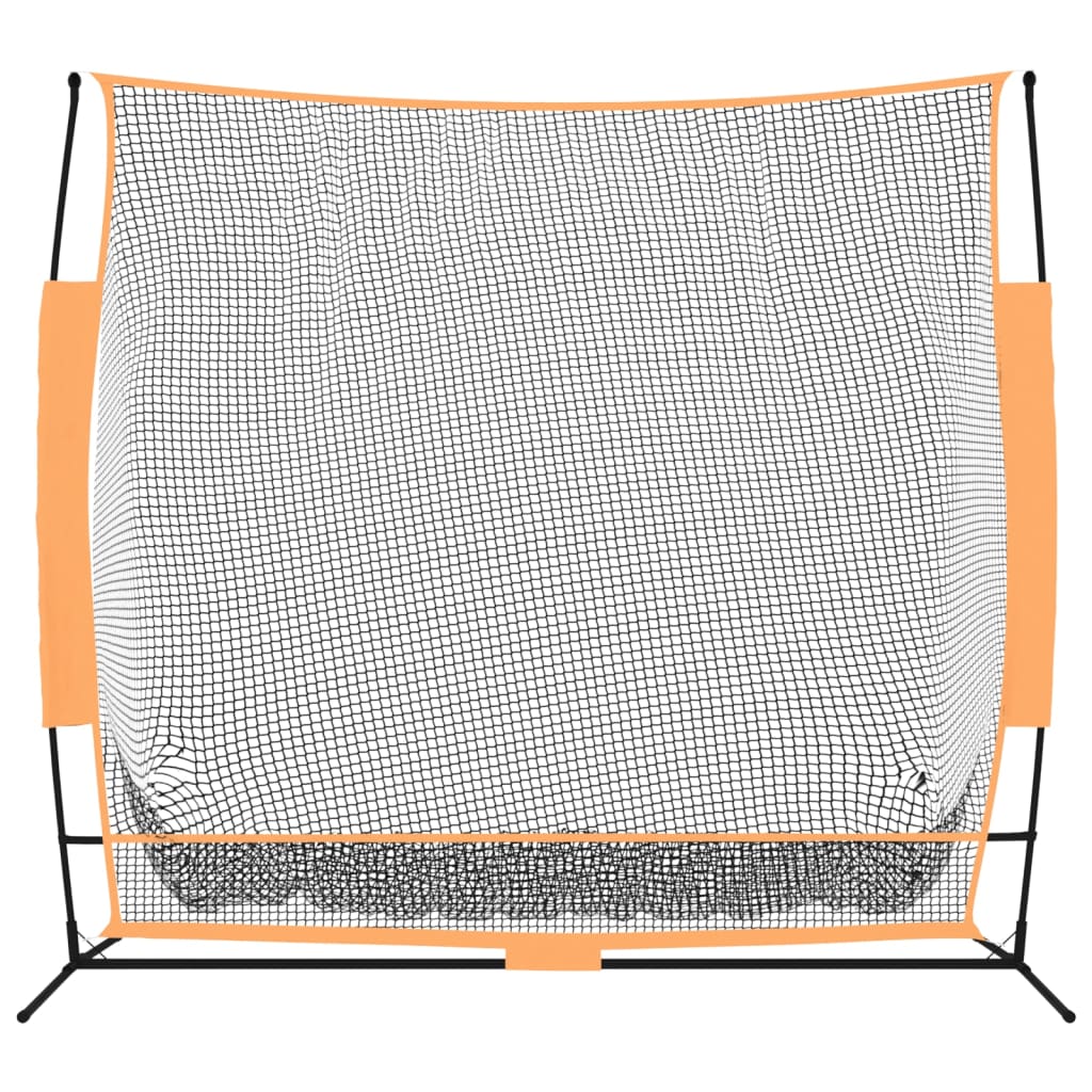 Golftrainingsnet 215x107x216 cm polyester zwart en oranje