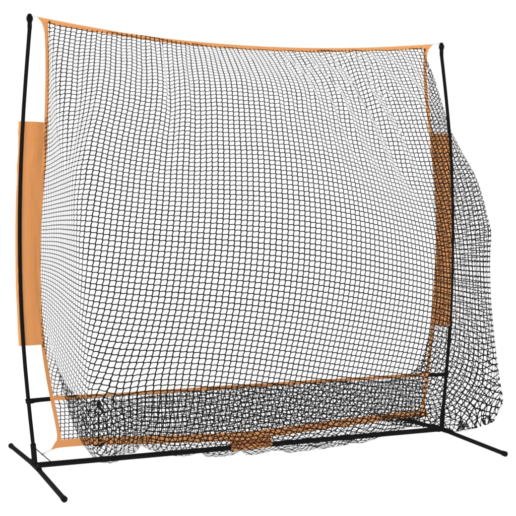 Golftrainingsnet 215x107x216 cm polyester zwart en oranje