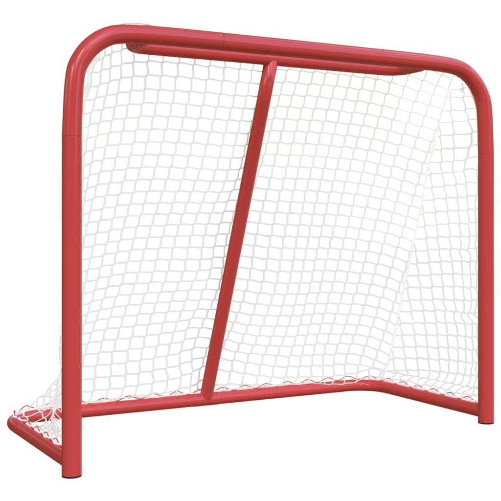 Hockey goal 183x71x122 cm polyester red and white