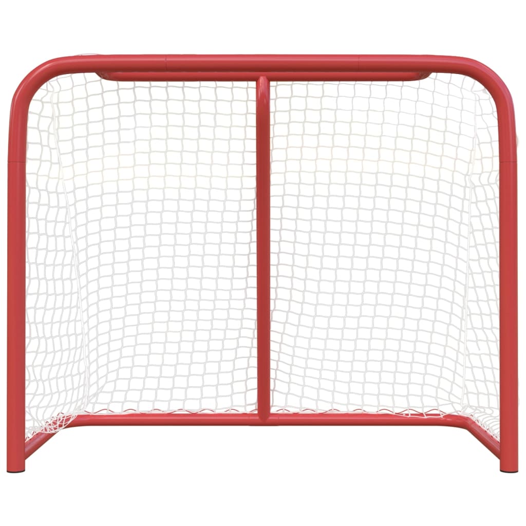 Hockey goal 183x71x122 cm polyester red and white