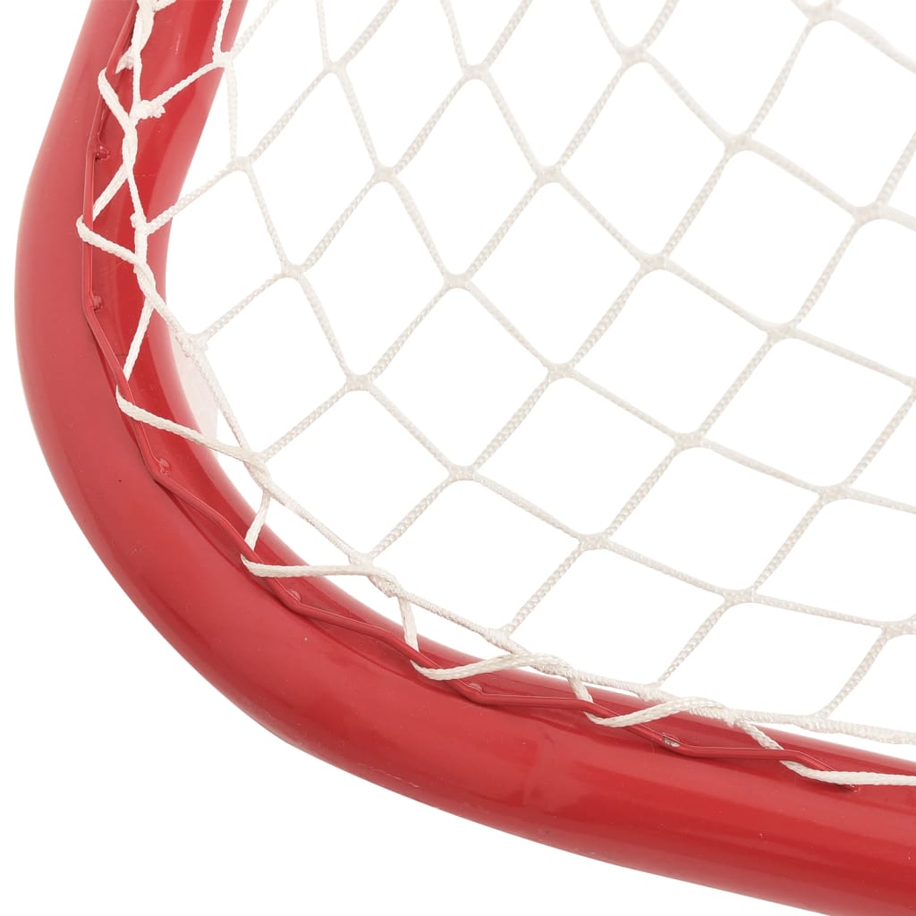 Hockey goal 183x71x122 cm polyester red and white