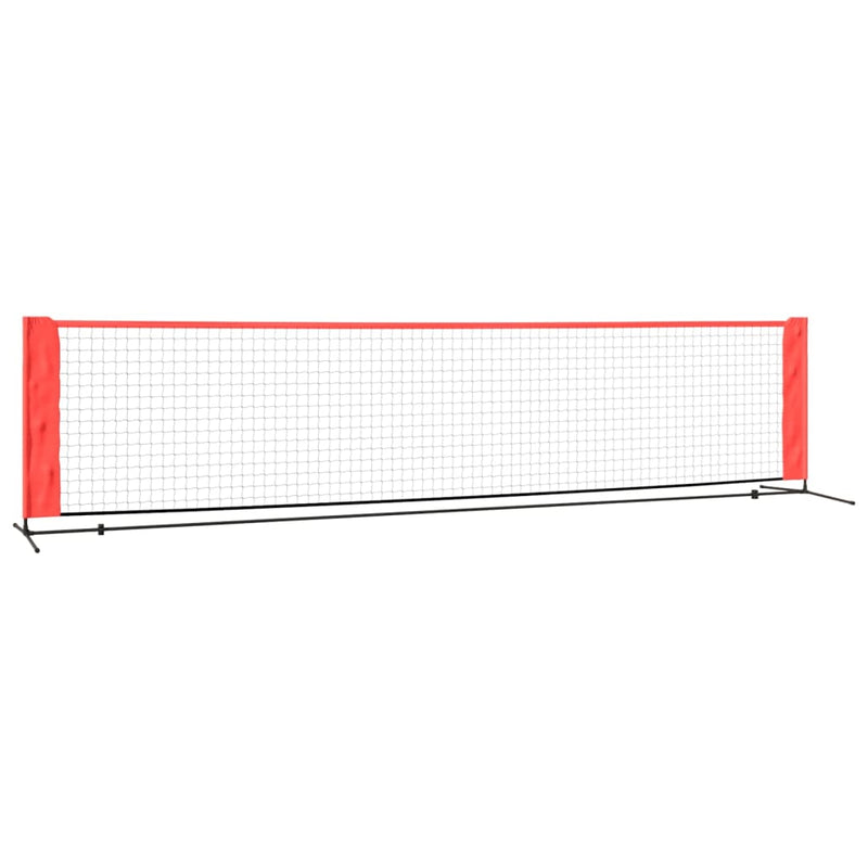 Tennisnet 400x100x87 cm polyester zwart en rood