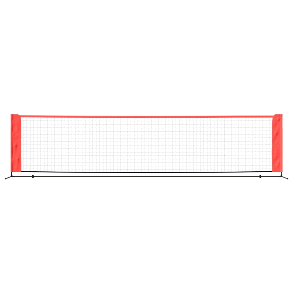 Tennisnet 400x100x87 cm polyester zwart en rood