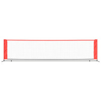 Tennisnet 400x100x87 cm polyester zwart en rood