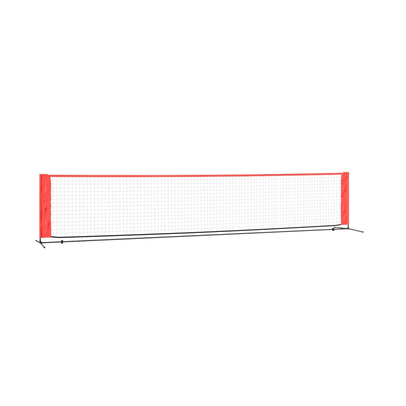 Tennisnet 500x100x87 cm polyester zwart en rood