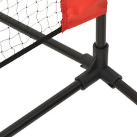 Tennisnet 500x100x87 cm polyester zwart en rood