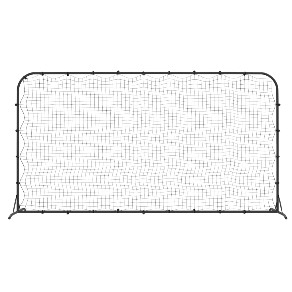 Voetbal rebounder 366x90x183 cm HDPE zwart