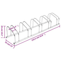 Fietsenrek voor 5 fietsen gegalvaniseerd staal