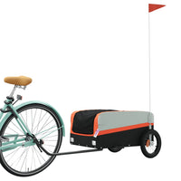 Fietstrailer 30 kg ijzer zwart en oranje