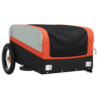 Fietstrailer 30 kg ijzer zwart en oranje