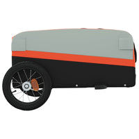 Fietstrailer 30 kg ijzer zwart en oranje