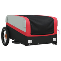 Fietstrailer 30 kg ijzer zwart en rood