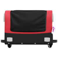 Fietstrailer 30 kg ijzer zwart en rood