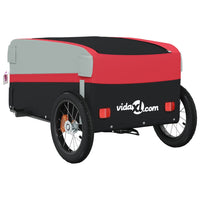 Fietstrailer 30 kg ijzer zwart en rood