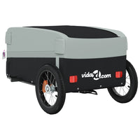 Fietstrailer 30 kg ijzer zwart en grijs