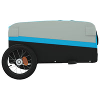 Fietstrailer 30 kg ijzer zwart en blauw