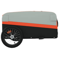 Fietstrailer 45 kg ijzer zwart en oranje