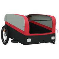 Fietstrailer 45 kg ijzer zwart en rood