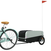 Fietstrailer 45 kg ijzer zwart en grijs