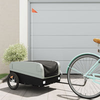 Fietstrailer 45 kg ijzer zwart en grijs